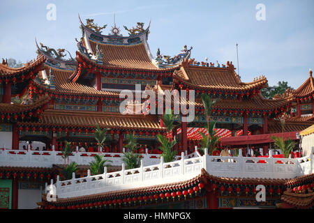 Kuala Lumpur, Malesia - 28 gennaio 2017. Thean Hou tempio sulla celebrazione del Capodanno cinese 2017 con il cinese tradizionale lanterna. Foto Stock