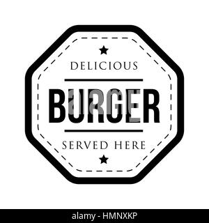 Burger timbro vintage Illustrazione Vettoriale