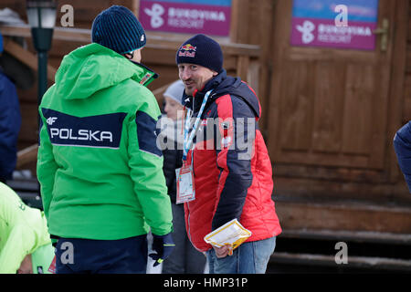 ZAKOPANE, Polonia - 24 gennaio 2016: FIS Ski Jumping World Cup a Zakopane o/p ADAM MALYSZ Foto Stock