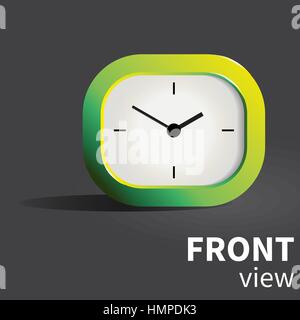 Vettore realistico analogico orologio da tavolo Illustrazione Vettoriale