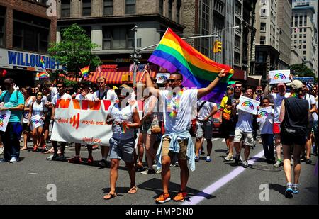 Anthony Weiner a Gah Pride Parade Foto Stock