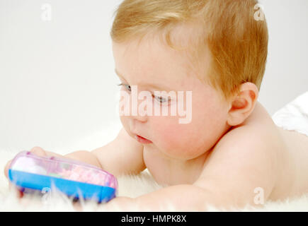 7 mesi baby Foto Stock