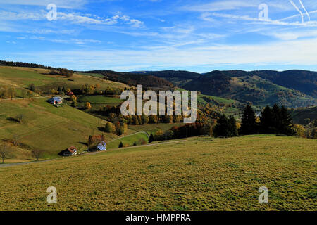 Escursioni attraverso la splendida natura e paesaggio della Foresta Nera in Germania Foto Stock