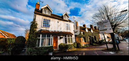 High street a Henley in Arden village warwickshire England Regno Unito Foto Stock
