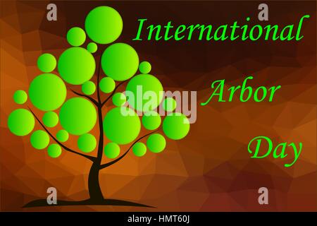 International Arbor Day, sfondo naturale Illustrazione Vettoriale