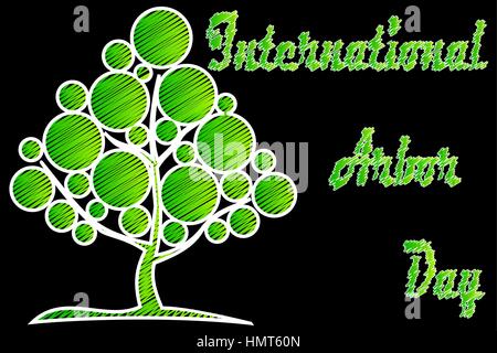 International Arbor Day, sfondo naturale Illustrazione Vettoriale