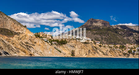 Costa Blanca si riferisce a oltre 200 chilometri di costa mediterranea nella provincia di Alicante, sulla costa sud-orientale della Spagna. Foto Stock