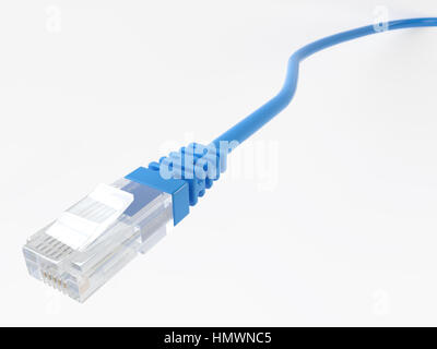 Cavo Ethernet da vicino - il rendering 3D Foto Stock