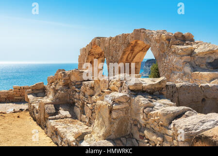 Il greco antico archi rovina città di Kourion vicino a Limassol, Cipro Foto Stock