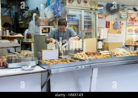 Tipica cucina di strada in Hong Kong Foto Stock