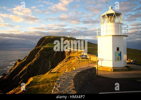 La mattina presto luce, Sumburgh Head, Shetland, Scotland, Regno Unito. Foto Stock