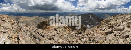 Panorama dalla vetta del Monte della Santa Croce in Colorado Foto Stock