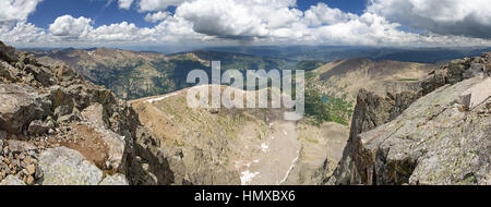 Panorama dalla vetta del Monte della Santa Croce in Colorado Foto Stock