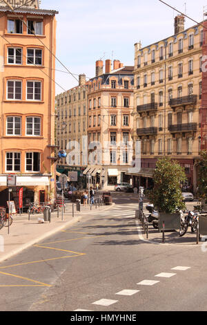 Centro città di Lione, Francia Foto Stock