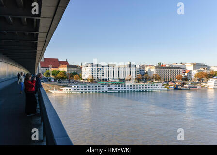 Bratislava (Pressburg): nuovo ponte sul Danubio, , , la Slovacchia Foto Stock