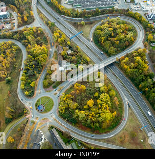 Rotonda, Stahlhalla scultura, Kohlenstraße, Oviedo-Ring, città autostrada, Bochum, distretto della Ruhr, Renania settentrionale-Vestfalia Foto Stock