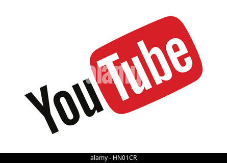 Il logo YouTube, corporate identity, logo Foto Stock