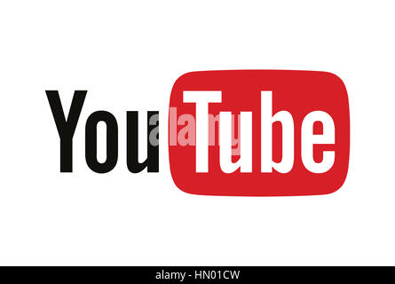 Il logo YouTube, corporate identity, logo Foto Stock