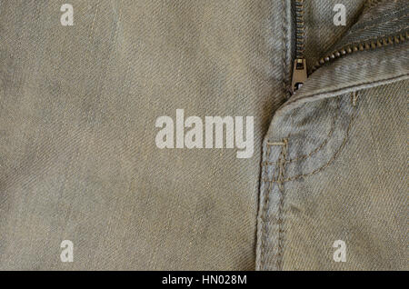 Texture della vecchia Brawn Jeans Denim (parte di pantaloni). Foto Stock