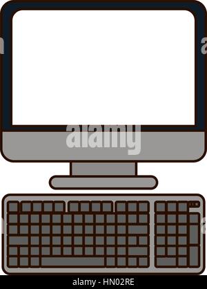 Computer desktop image design, illustrazione vettoriale icona Illustrazione Vettoriale