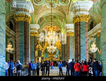 Interno di Pietro e Paolo Cattedrale ,a San Pietroburgo, Russia Foto Stock