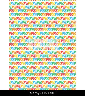 Abstract luminoso senza saldatura orizzontale modello wave Illustrazione Vettoriale
