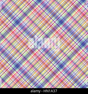 Luminosa perfetta configurazione a scacchi tartan ornamento diagonale Illustrazione Vettoriale