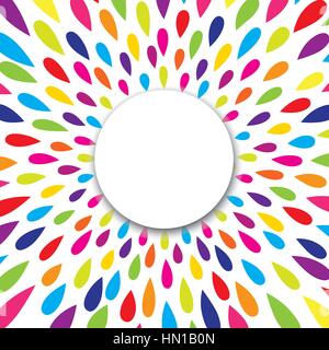 Fuochi d' artificio sfondo spot. vacanze estate modello di pagina di intestazione con spazio copia abstract goccia decor. rainbow blot wallpaper Illustrazione Vettoriale