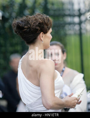 Brooke Shields arriva all'amFAR gala presso l'Hotel Du Cap di Antibes, in Francia il 19 maggio 2011. Foto di Francesco Specker Foto Stock