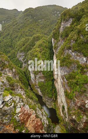 Vista da Gordon Dam, Tasmania Foto Stock