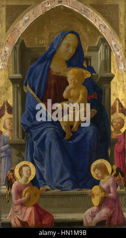 Masaccio. La Madonna e il bambino. 1426. National Gallery di Londra Foto Stock