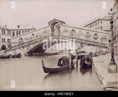 Naya, Carlo (1816-1882) - n. 012 - Venezia - Ponte di Rialto (in alternativa prendere) Foto Stock