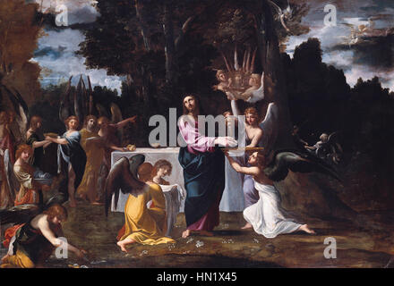 Ludovico Carracci - Cristo nel deserto e servito dagli angeli - Google Art Project Foto Stock