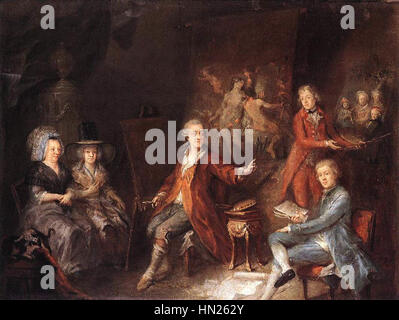 Martin Johann Schmidt - il pittore e la sua famiglia - WGA21009 Foto Stock