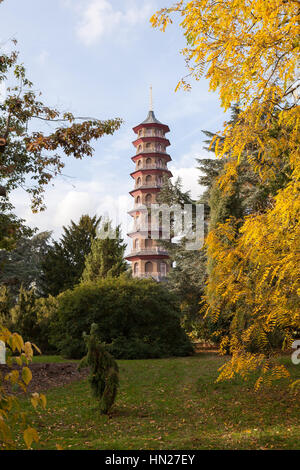 Pagoda di Kew Gardens, Londra. Foto Stock