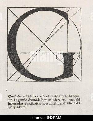 Luca Pacioli, De Divina proportione, Lettera G Foto Stock