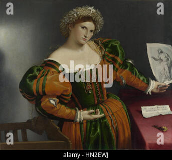 Lorenzo Lotto - Ritratto di una donna ispirata dalla Lucretia - Google Art Project Foto Stock