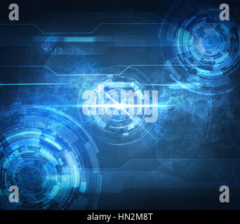 Abstract blu sfondo tecnologico Foto Stock