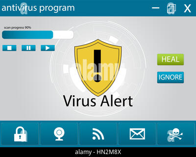 Computer programma antivirus Foto Stock