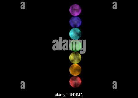 I sette chakra Foto Stock