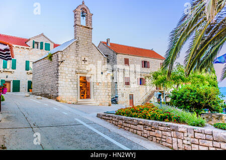 Vecchia Cappella di Bol, Croazia. Foto Stock