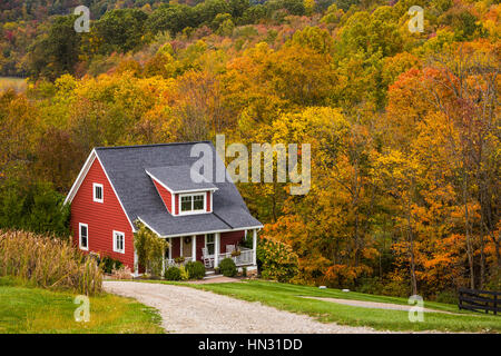 Una grande fattoria Amish home nei pressi di Berlino, Ohio, Stati Uniti d'America. Foto Stock