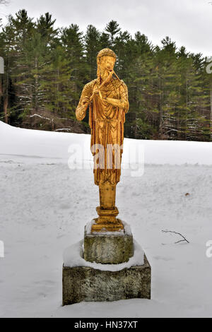 Saint-Gaudens National Historic Site in New Hampshire in inverno. Foto Stock