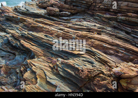 Tessitura della pietra closeup sfondo Foto Stock