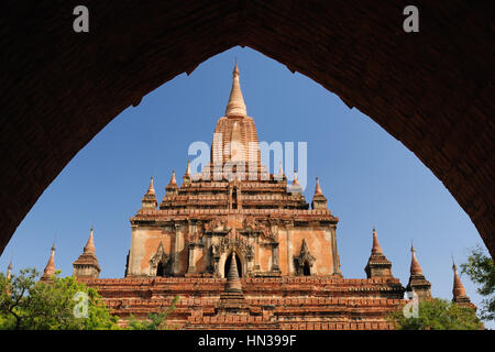 Myanmar (Birmania), Bagan, Sulamani Pahto - è uno di Bagan più attraente. Questo tempio, conosciuta come il gioiello di coronamento, fu costruito intorno al 1181 da n. Foto Stock