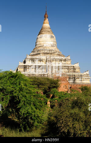 Bagan,Shwesandaw Paya tempio, il più importante tempio di Bagan, Myanmar Foto Stock