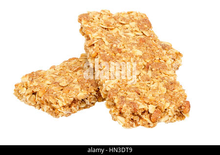 Una sana granola bar isolato su sfondo bianco Foto Stock