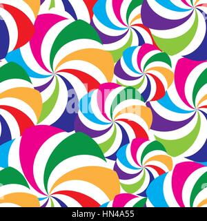 Abstract disegno geometrico. holiday swirl ornamento piastrellato. ornamentali multicolore sfondo di partito. Illustrazione Vettoriale