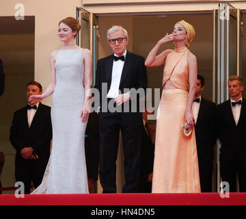 La pietra della Emma, Woody Allen e Parker Posey arrivano alla premiere del film, 'irrazionale Man' al 68esimo Festival del Cinema di Cannes il 15 maggio 2015 a Cannes, Francia. Foto di Francesco Specker Foto Stock