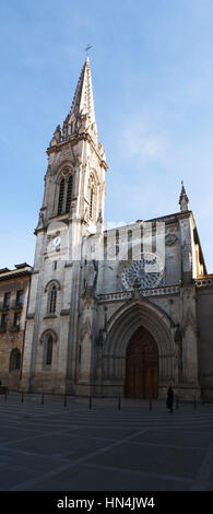 Bilbao, Paesi Baschi: Basilica Cattedrale di Santiago, la Chiesa cattolica nella città vecchia costruita in stile gotico Foto Stock